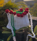 White Rosebud Bucket Bag