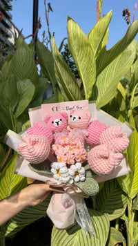 Pink Bear & Tulip Dream Bouquet
