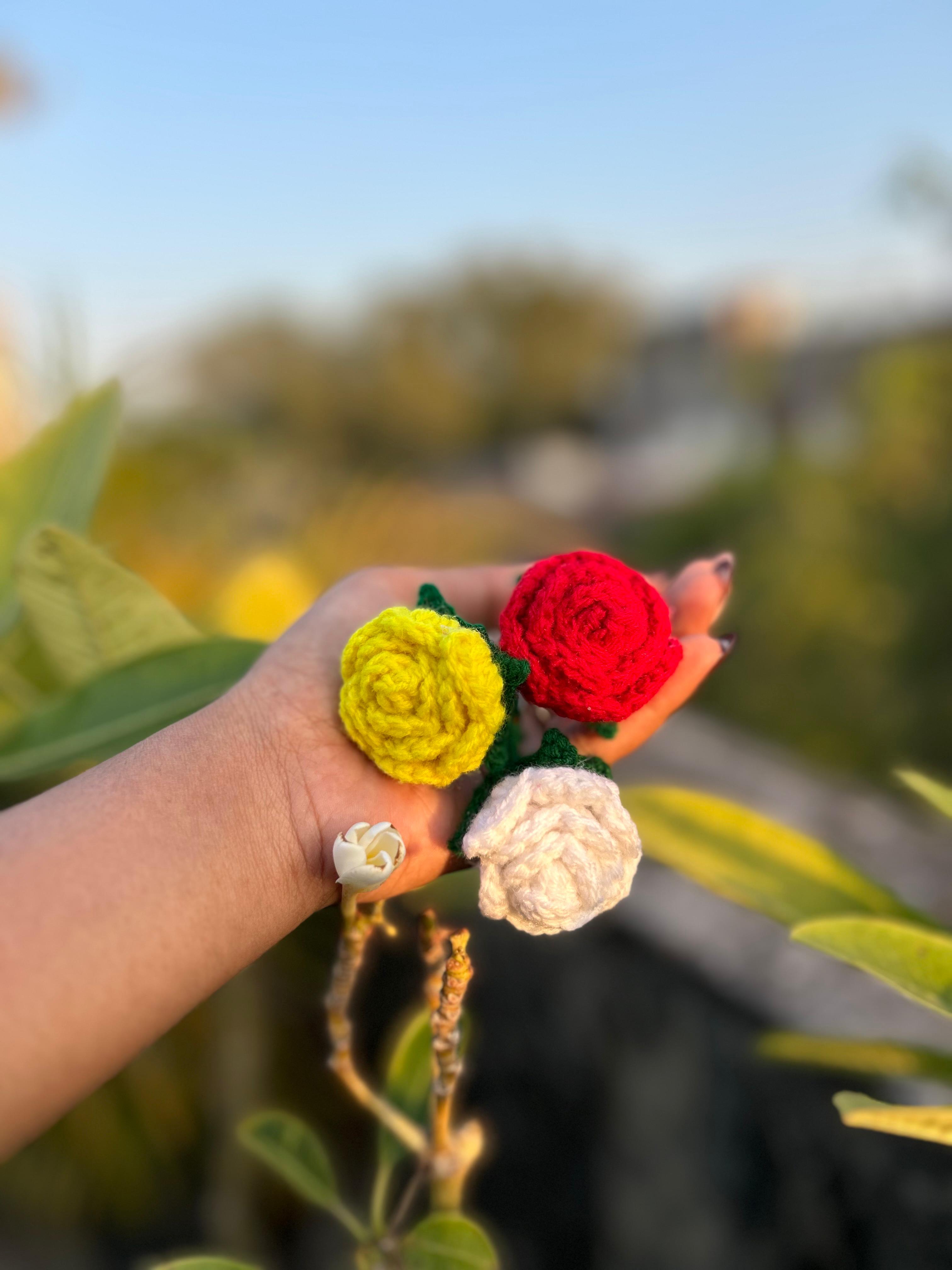 Tri-Color Rose keychain